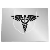 Silver Medical Caduceus Large Cadeautasje (Voorkant)