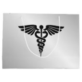 Silver Medical Caduceus Large Cadeautasje (Achterkant)