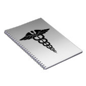 Silver Medical Caduceus Notitieboek (Rechterzijde)