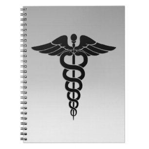 Silver Medical Caduceus Notitieboek
