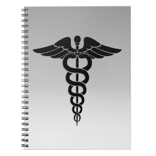 Silver Medical Caduceus Notitieboek (Voorkant)