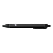 Silver Medical Caduceus op Black Classy Black Blauwe Inkt Pen (Bodem)