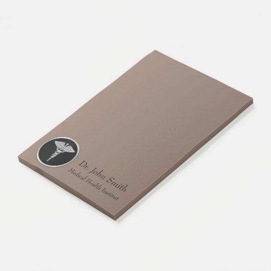 Silver Medical Caduceus - Post-it® notes (Schuin)