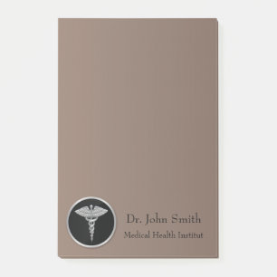 Silver Medical Caduceus - Post-it® notes
