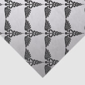 Silver Medical Caduceus Tissuepapier (Detail)