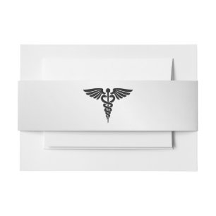 Silver Medical Caduceus Uitnodigingen Wikkel