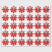 Silver Medical Professional-symbool Cadeaupapier (Vlak)