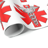 Silver Medical Professional-symbool Cadeaupapier (Rol Hoek)