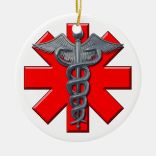 Silver Medical Professional-symbool Keramisch Ornament