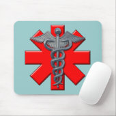 Silver Medical Professional-symbool Muismat (Met muis)