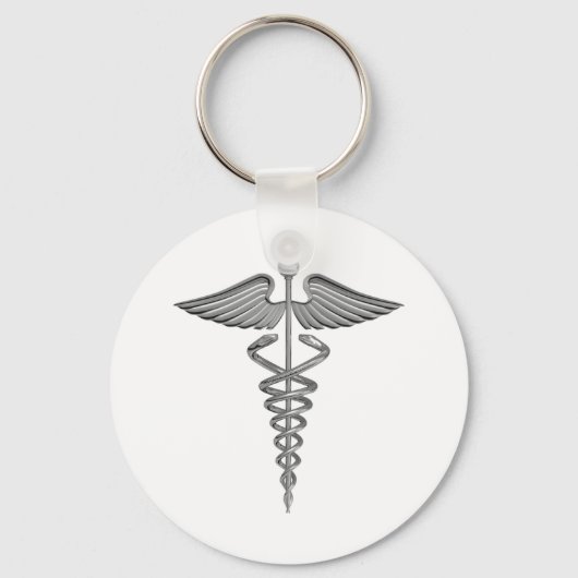 Silver Medical Symbool Sleutelhanger (Voorkant)