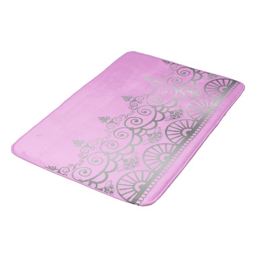 Silver Mehndi - Bath Mat (Gekanteld)