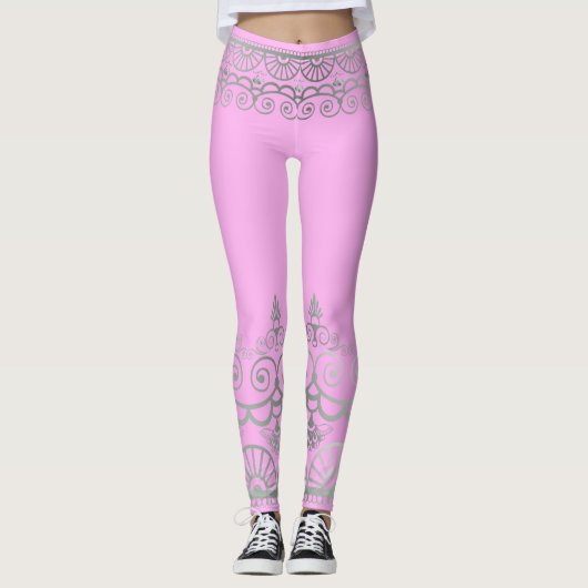 Silver Mehndi - Leggings (Voorkant)