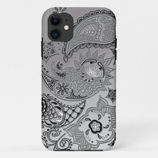Silver Mehndi patroonontwerp iPhone5-behuizingen Case-Mate iPhone Case (Achterkant)