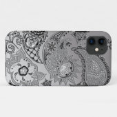 Silver Mehndi patroonontwerp iPhone5-behuizingen Case-Mate iPhone Case (Achterkant (horizontaal))
