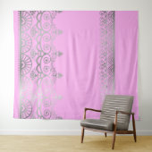 Silver Mehndi - Tapestry Wandkleed (In Situ (horizontaal))