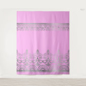 Silver Mehndi - Tapestry Wandkleed (Voorkant)