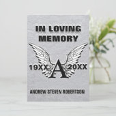 Silver Memorial | Angel Wings Kaart (Staand voorkant)