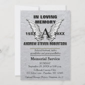 Silver Memorial | Angel Wings Kaart (Achterkant)