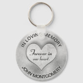 Silver Memorial Heart Sleutelhanger (Voorkant)