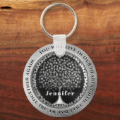 Silver Memorial met boom of Life Sleutelhanger (Voorkant)