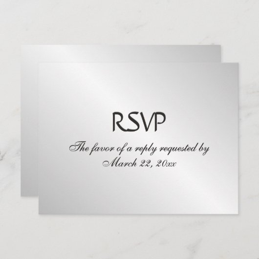 Silver Menu RSVP (Voorkant / Achterkant)