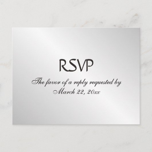 Silver Menu RSVP (Voorkant)