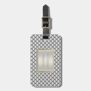 Silver mermaId Gold GLITTER CUSTOM BAGAGELABEL