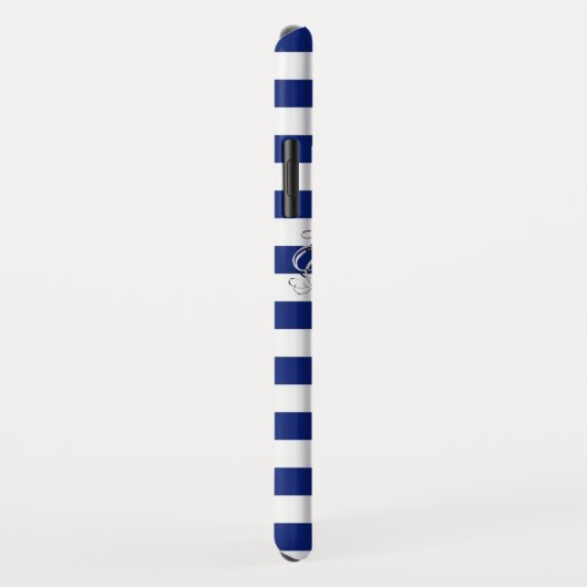 Silver Mermaid op Nautical Stripes Case-Mate iPhone Case (Achterkant/rechts)