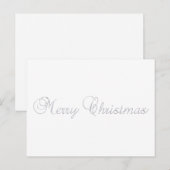 Silver Merry Christmas Briefkaart (Voorkant / Achterkant)