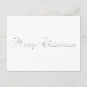 Silver Merry Christmas Briefkaart