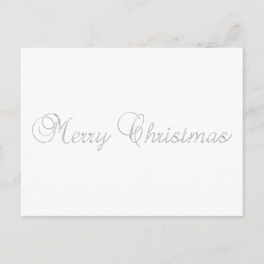 Silver Merry Christmas Briefkaart (Voorkant)