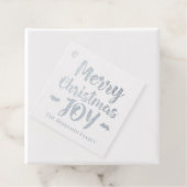 Silver Merry Christmas Joy Feestdagen Personaliser Bedankjes Labels (Met doos)