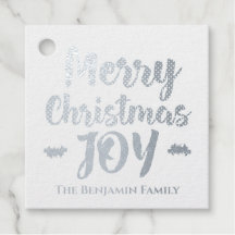 Silver Merry Christmas Joy Feestdagen Personaliser