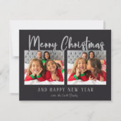 Silver Merry-kerstballetbriefjes foto Feestdagenkaart (Voorkant)