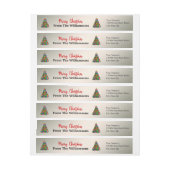 Silver Merry kerstbomen Return Address (Vel)