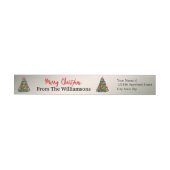 Silver Merry kerstbomen Return Address (Individueel)