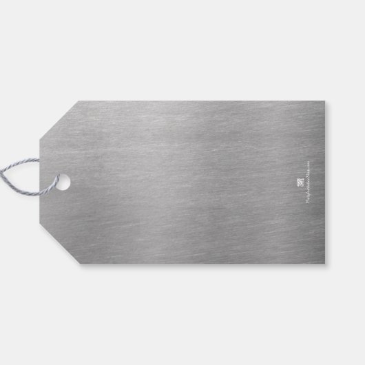 Silver Merry-kerstluxe zwart Cadeaulabel (Achterkant Horizontaal)