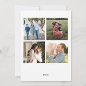 Silver Merry Kerstmis 5 fotocollage Feestdagenkaart (Achterkant)