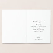 Silver Merry KerstSanta Sleigh Folie Kaarten (Binnen)