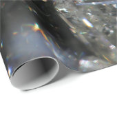 Silver Merry kersttekst Shiny Diamonds Black Cadeaupapier (Rol Hoek)