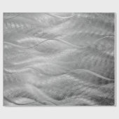 Silver Metal Abstract Cadeaupapier (Vlak)