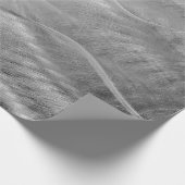 Silver Metal Abstract Cadeaupapier (Hoek)