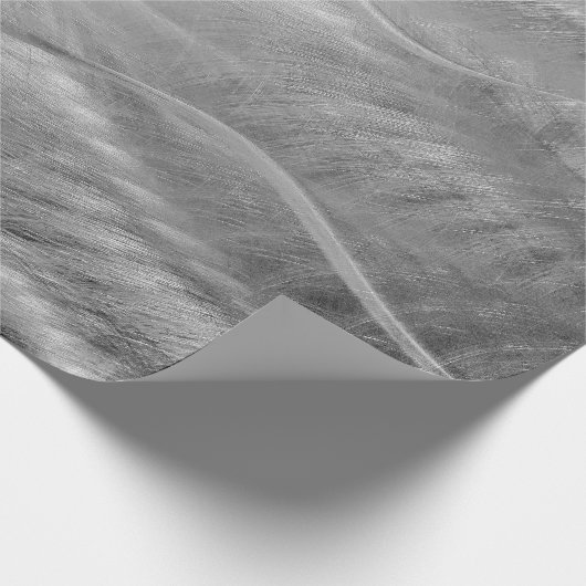 Silver Metal Abstract Cadeaupapier (Hoek)