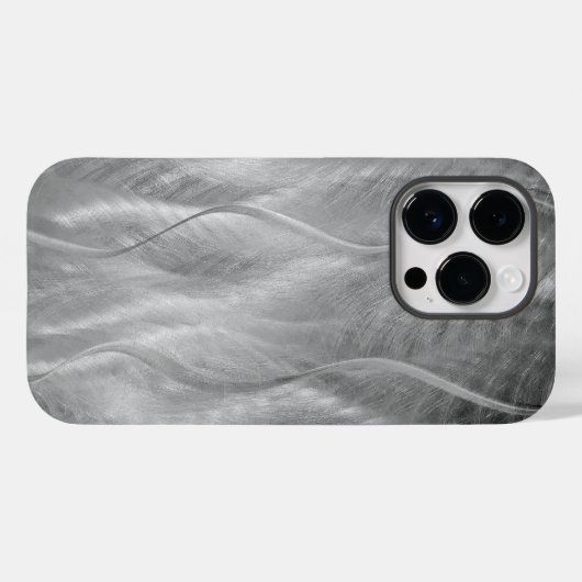 Silver Metal Abstract Case-Mate iPhone Case (Achterkant (horizontaal))