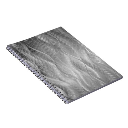 Silver Metal Abstract Notitieboek (Rechterzijde)