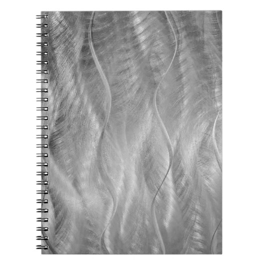 Silver Metal Abstract Notitieboek (Voorkant)