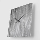 Silver Metal Abstract Vierkante Klok (Hoek)