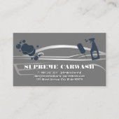 Silver Metal Auto Logo | Autowasgereedschap Visitekaartje (Voorkant)