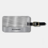 Silver Metal Bagagelabel (Voorkant horizontaal)